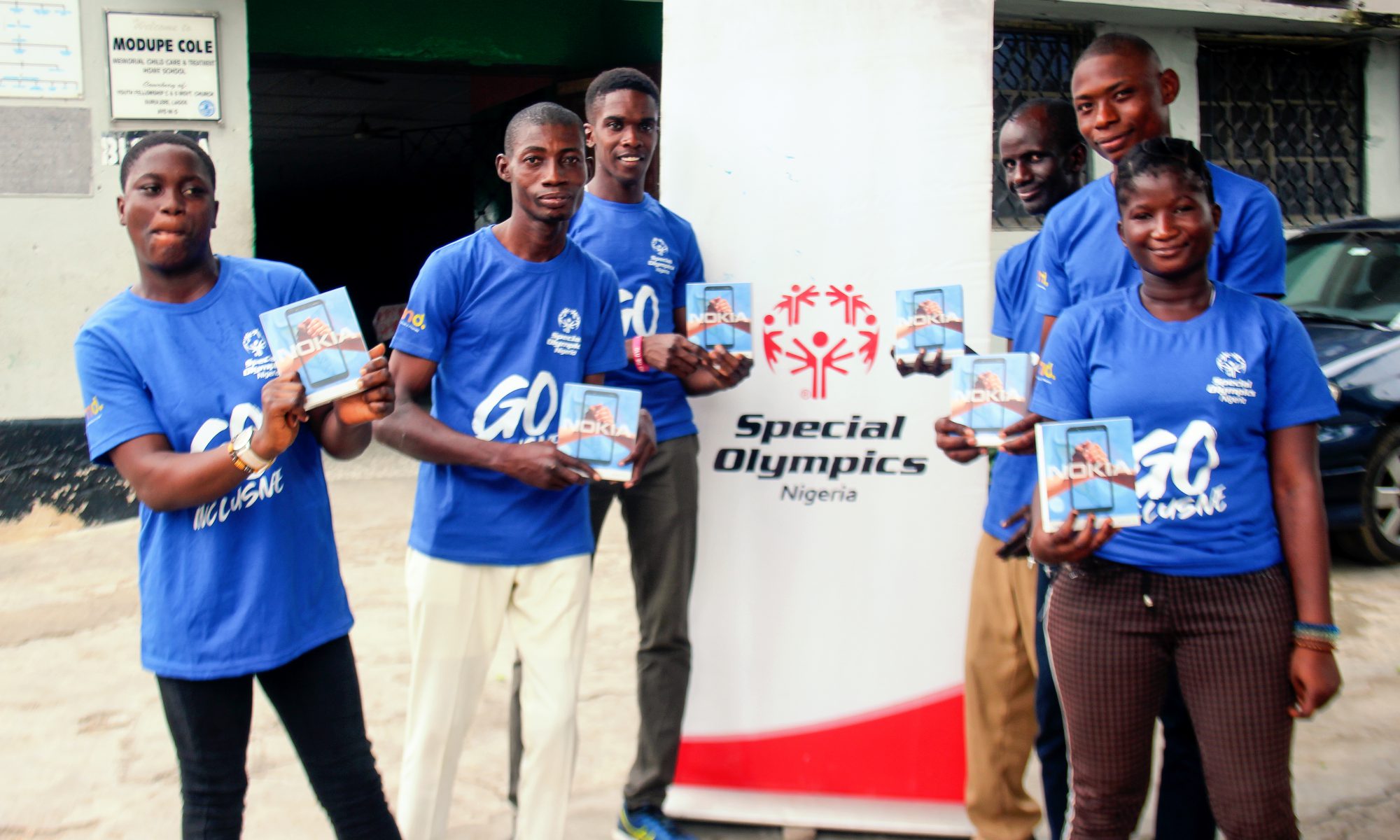 Special Olympics Nigeria Athletes with their Nokia C1 phones
